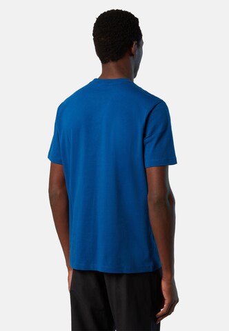 North Sails T-Shirt mit reflektierendem Logo in Blau