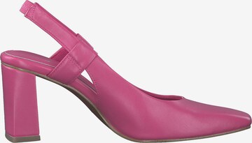 MARCO TOZZI Дамски обувки на ток с отворена пета в розово