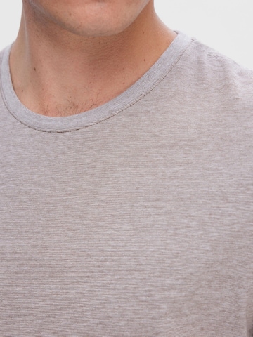 T-Shirt 'Aspen' SELECTED HOMME en beige