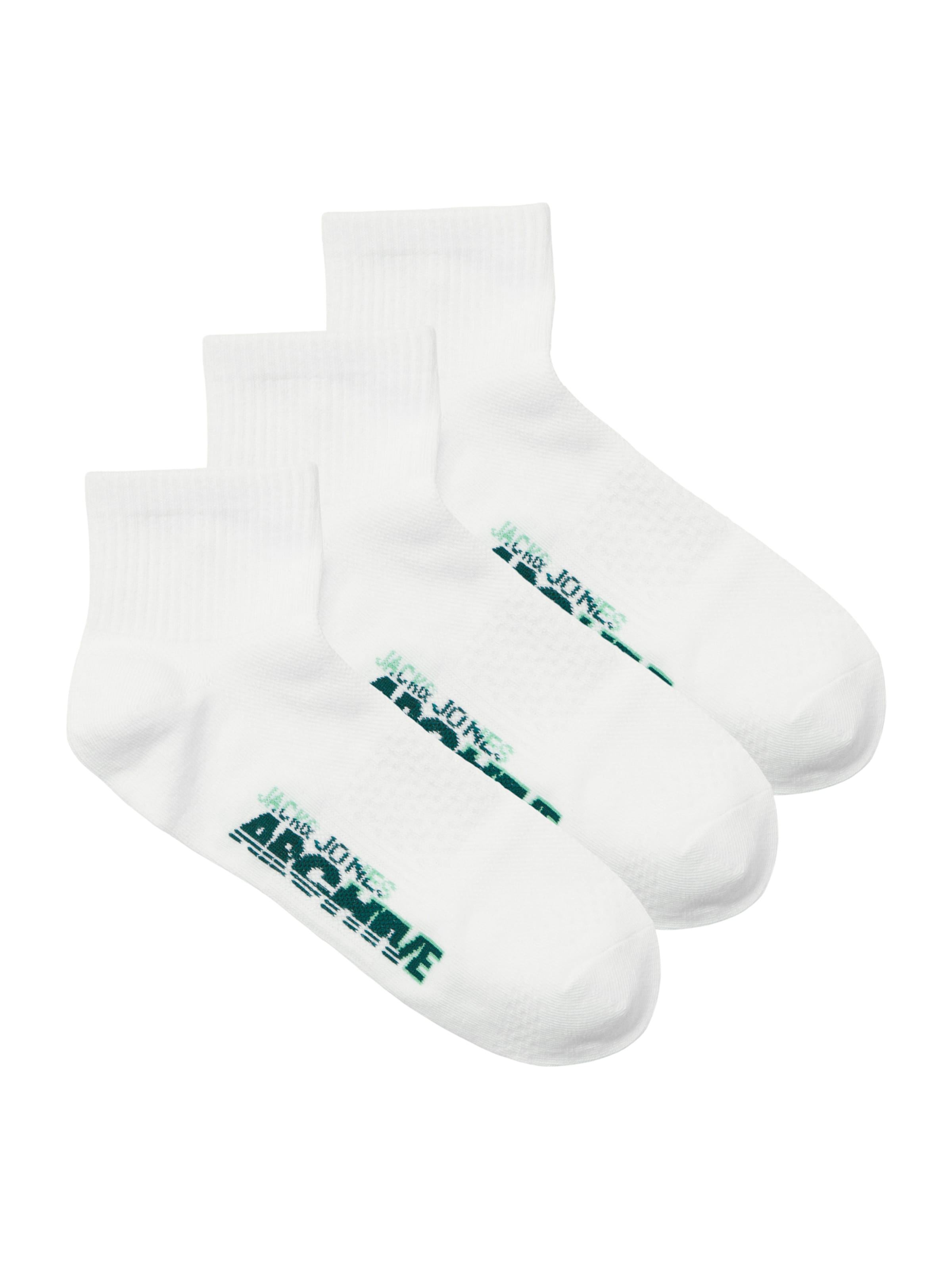 JACK & JONES Sokker 'JACBRAT' i grøn / hvid, Produktvisning