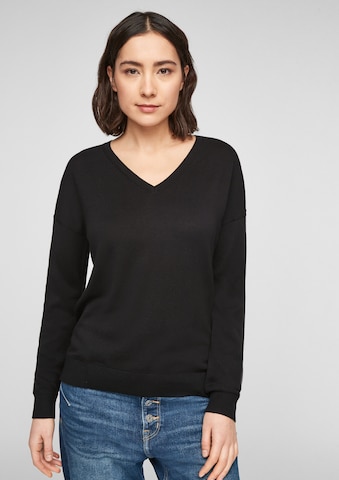 s.Oliver Pullover in Schwarz: predná strana