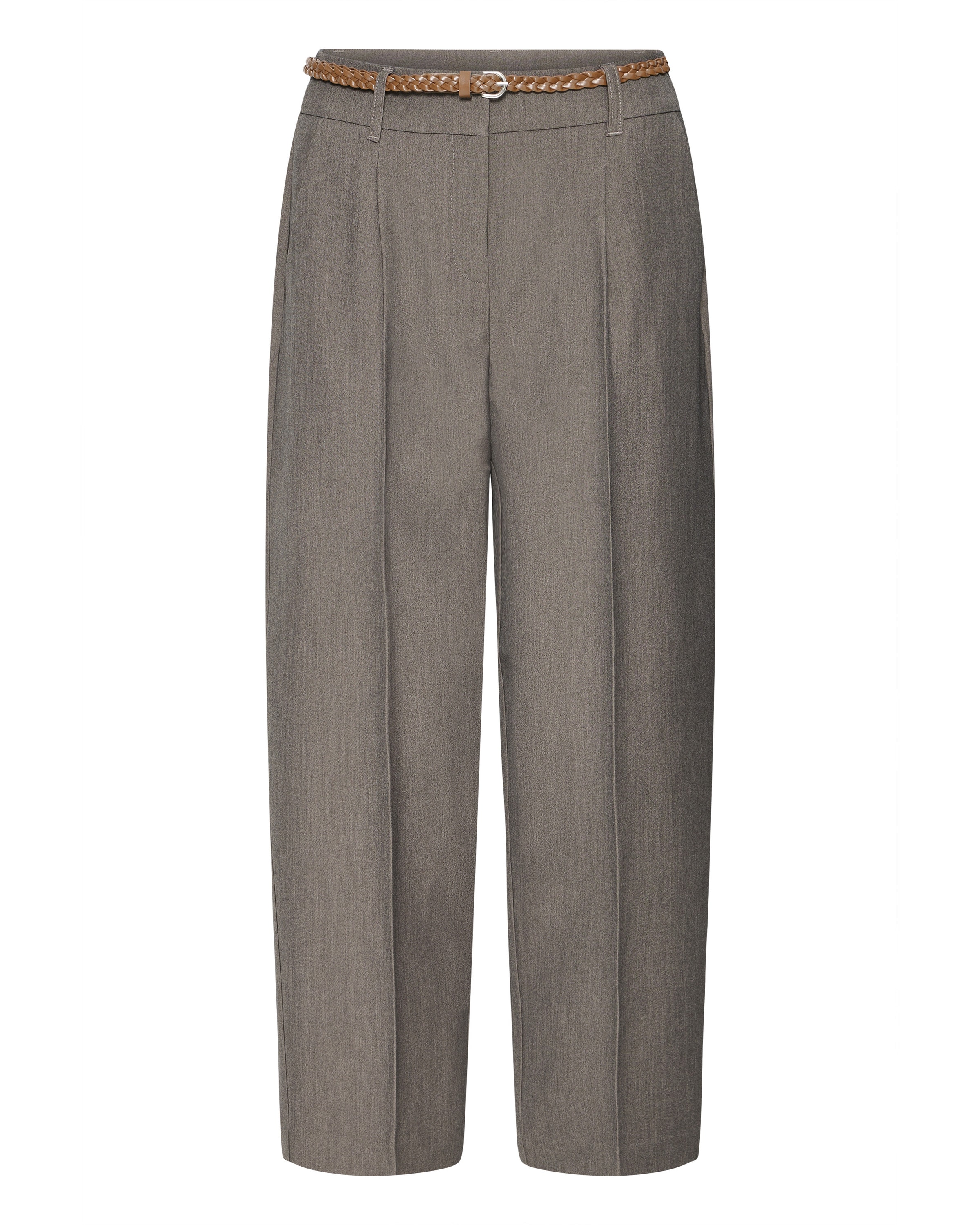 b.young - Loosefit Calças com vincos ' BYDANTA' em cinzento: frente