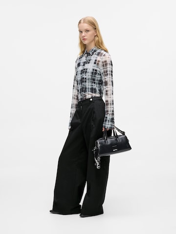KARL LAGERFELD JEANS Wide Leg Bukser med lægfolder i sort
