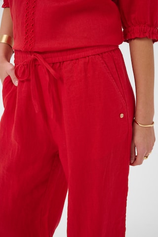 Cream Wide leg Pants 'CRBellis' in Red