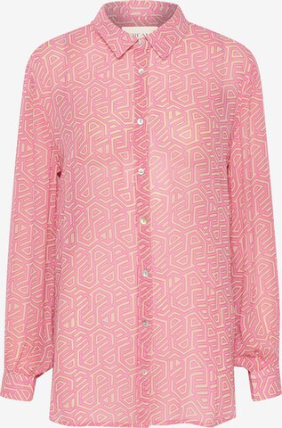 Cream Blouse 'Linea' in Roze: voorkant