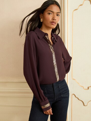 love & roses Bluse in Braun