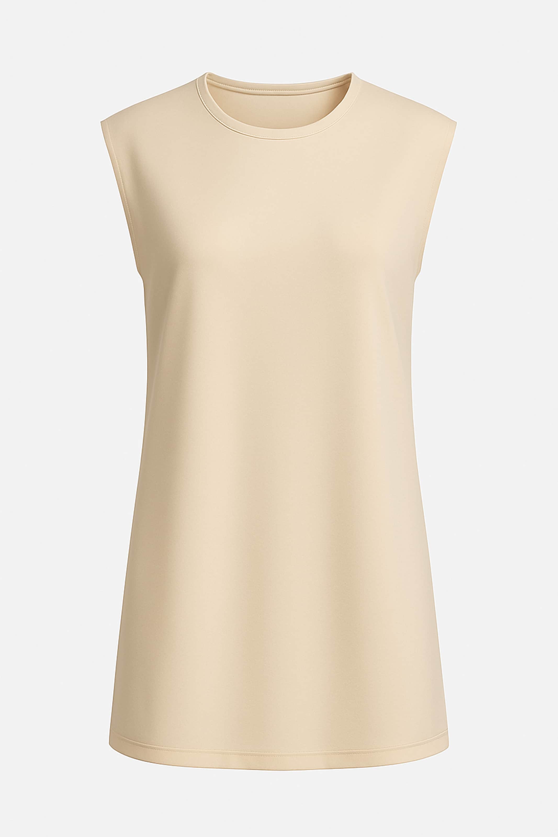 Touche Prive Jurk in Beige: voorkant