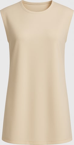 Touche Prive Jurk in Beige: voorkant