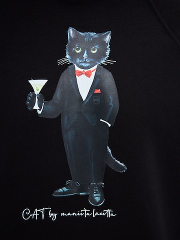 Cat e Lolette Sweatshirt 'Dandy Cat' in Black