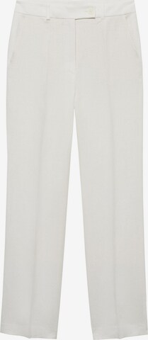 Regular Pantalon à plis 'Niza' MANGO en blanc : devant