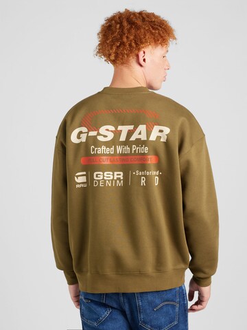Bluză de molton de la G-Star RAW pe verde