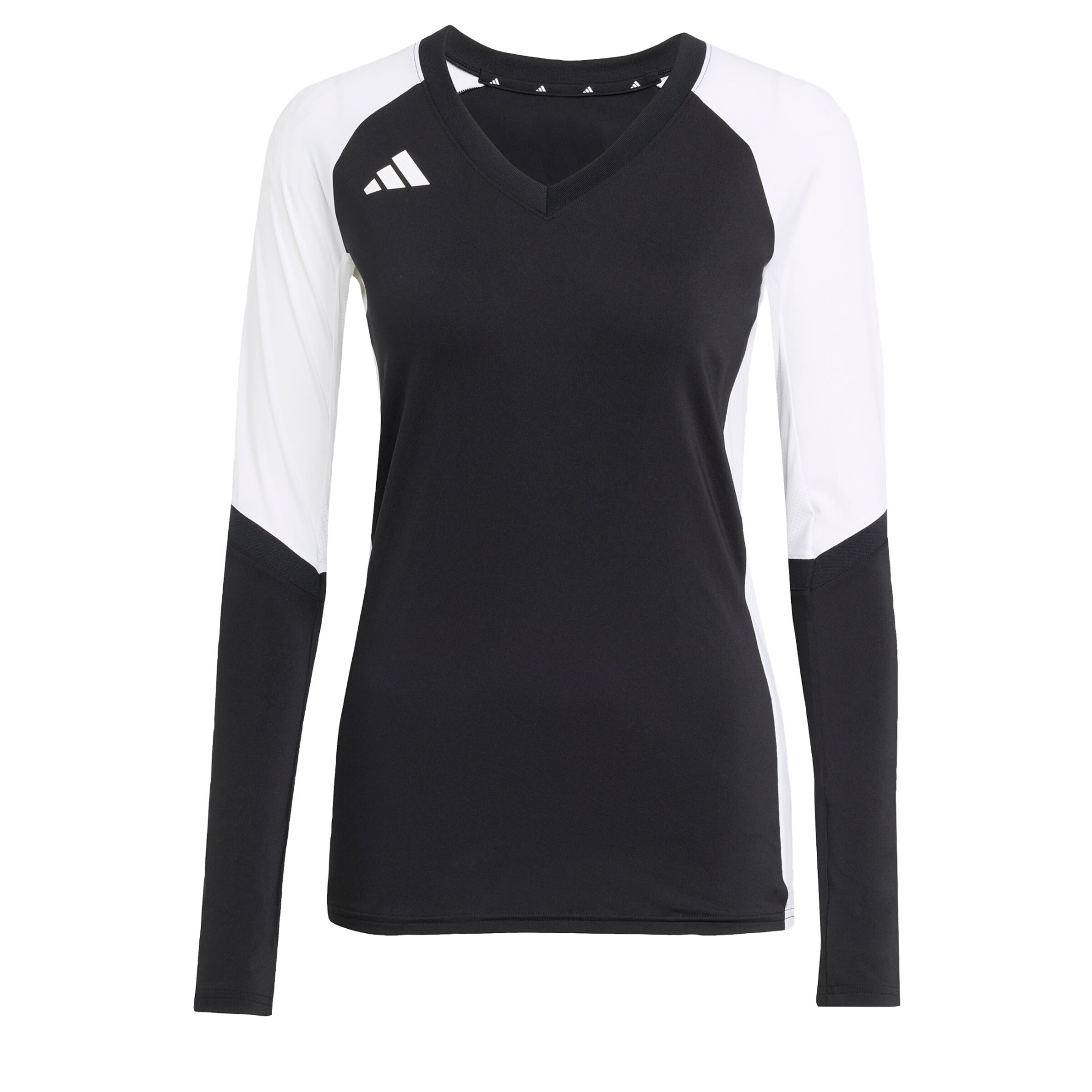 ADIDAS PERFORMANCE Tricot 'Quickset Long Sleeve Volleyball' in Zwart: voorkant