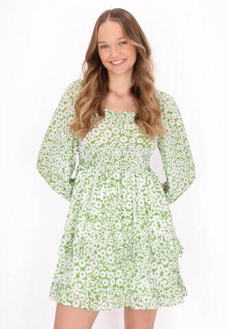 MYMO Dress in Green: front