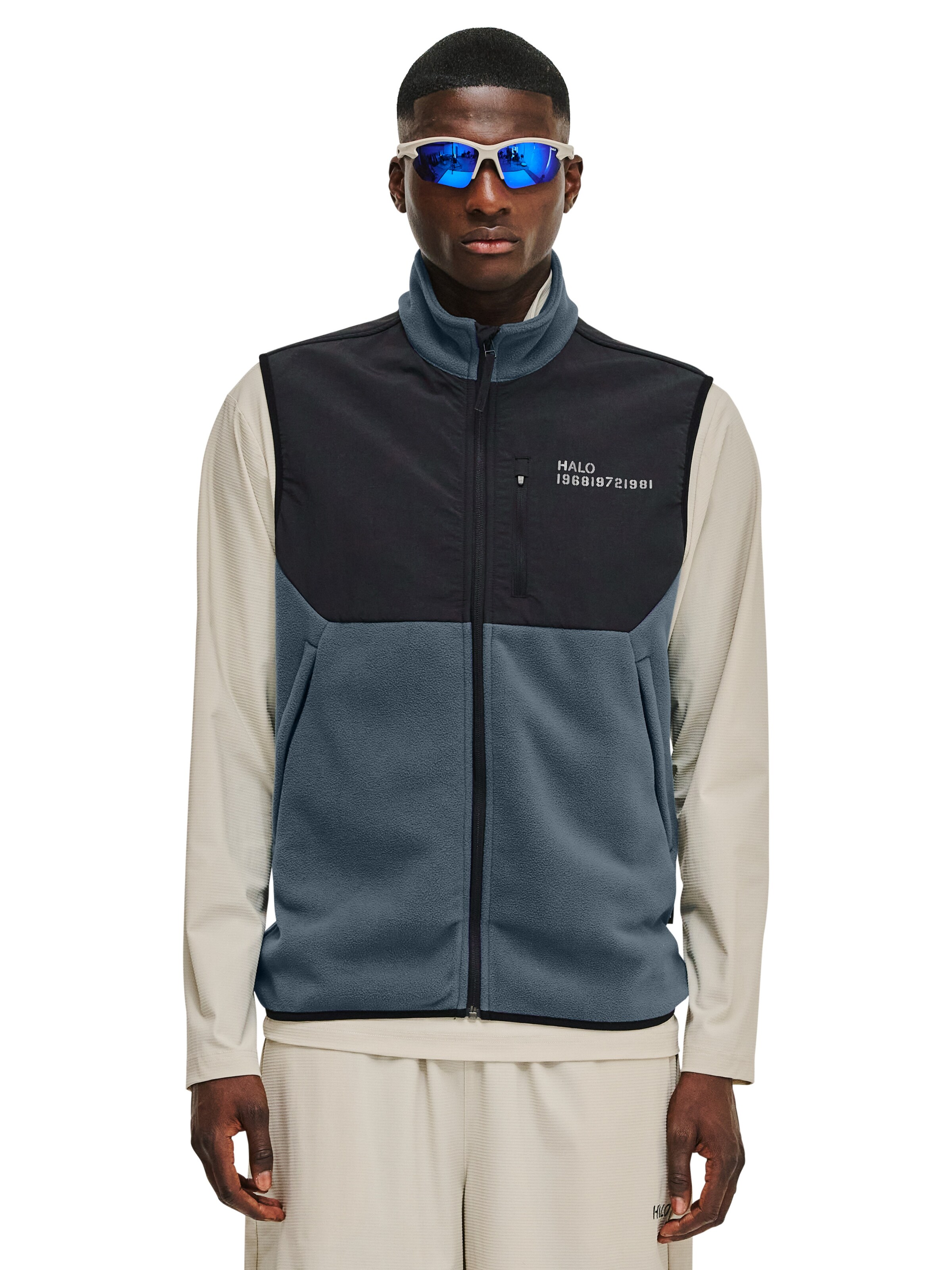 HALO Weste in Blau: Vorderseite