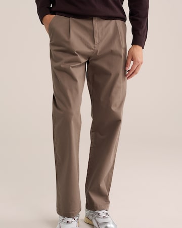 WE Fashion - Loosefit Pantalón plisado en verde: frente