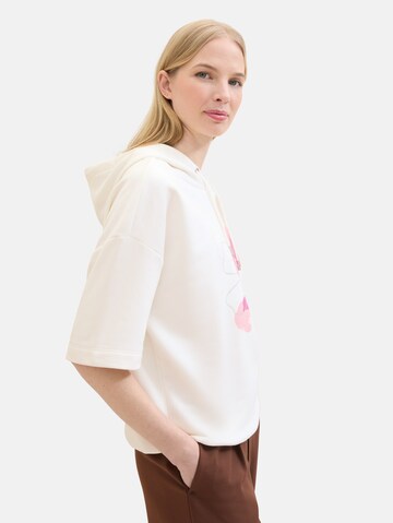 Sweat-shirt TOM TAILOR en blanc