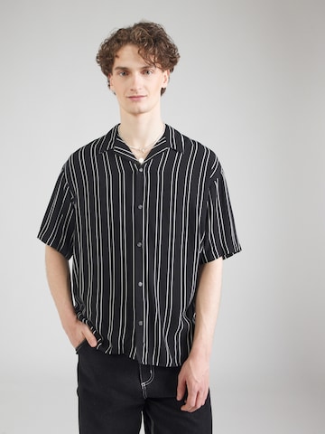 JACK & JONES Comfort Fit Hemd 'JJEJEFF' in Schwarz: Vorderseite