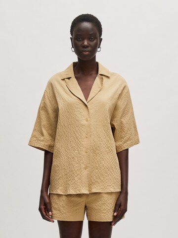 EDITED Bluse 'Chris' i beige: forside