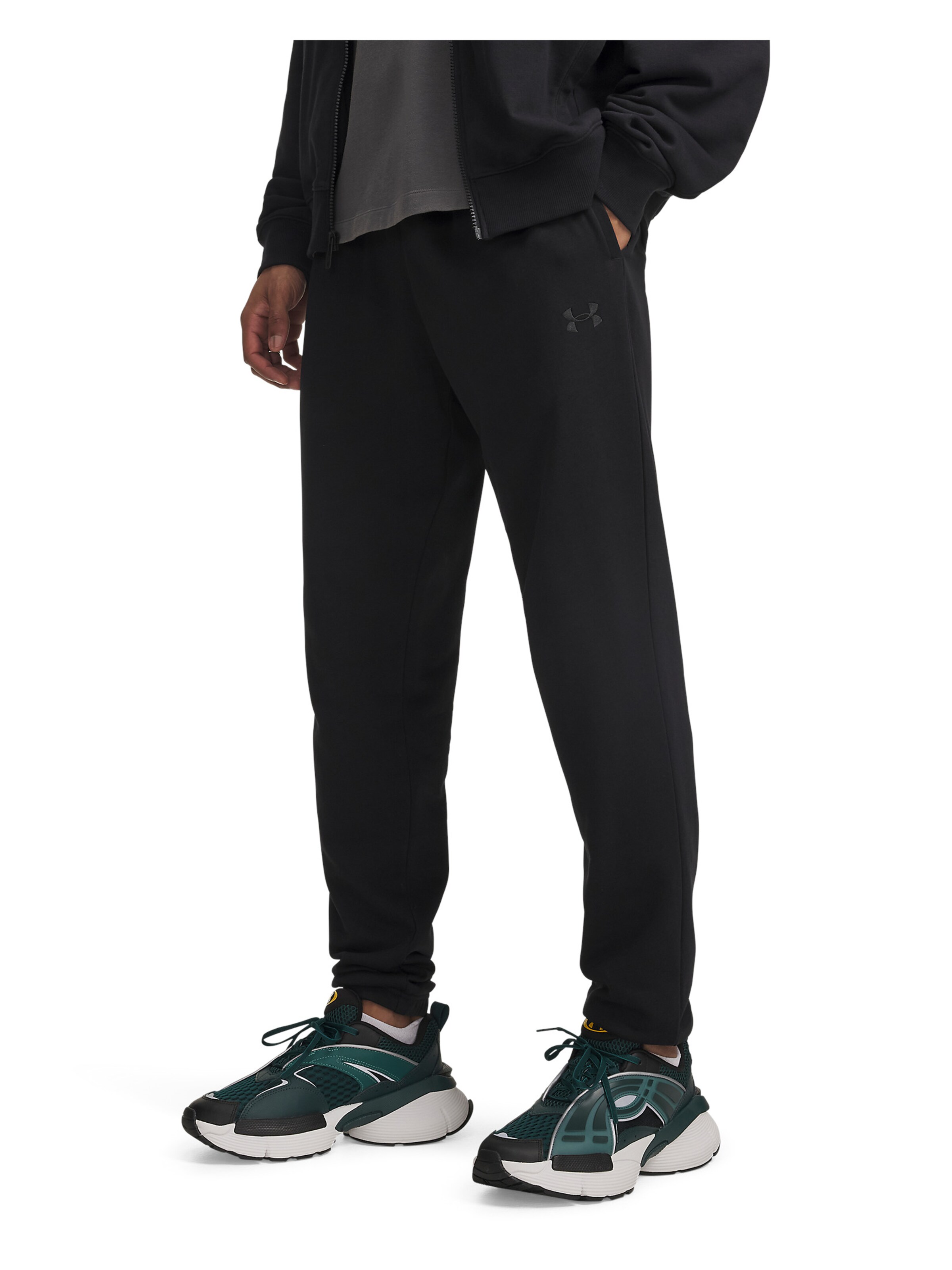 UNDER ARMOUR Tapered Sportbroek 'Rival' in Zwart: voorkant