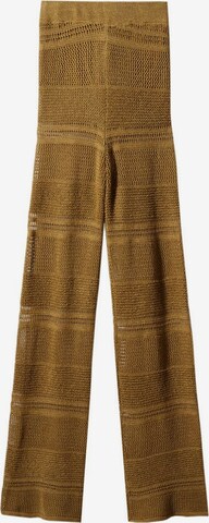 MANGO Tapered Pants in Brown: front