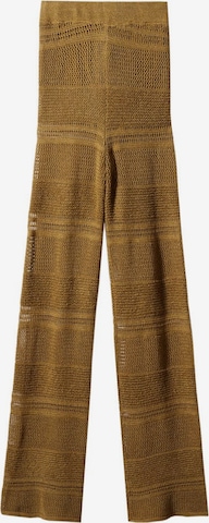 Effilé Pantalon MANGO en marron : devant