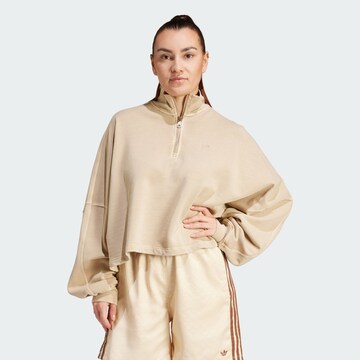 ADIDAS ORIGINALS Sweatshirt 'Essentials+' in Beige: predná strana