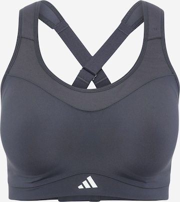 ADIDAS PERFORMANCE Спортивный бюстгальтер 'Impact' в Синий: спереди
