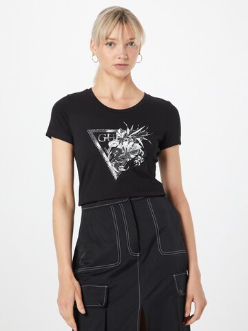 GUESS T-Shirt in Schwarz: Vorderseite