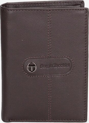 Portamonete 'Portafoglio Uomo Sergio Tacchini Vera Pelle Compatto 9x12,5 cm' di Sergio Tacchini in marrone: frontale