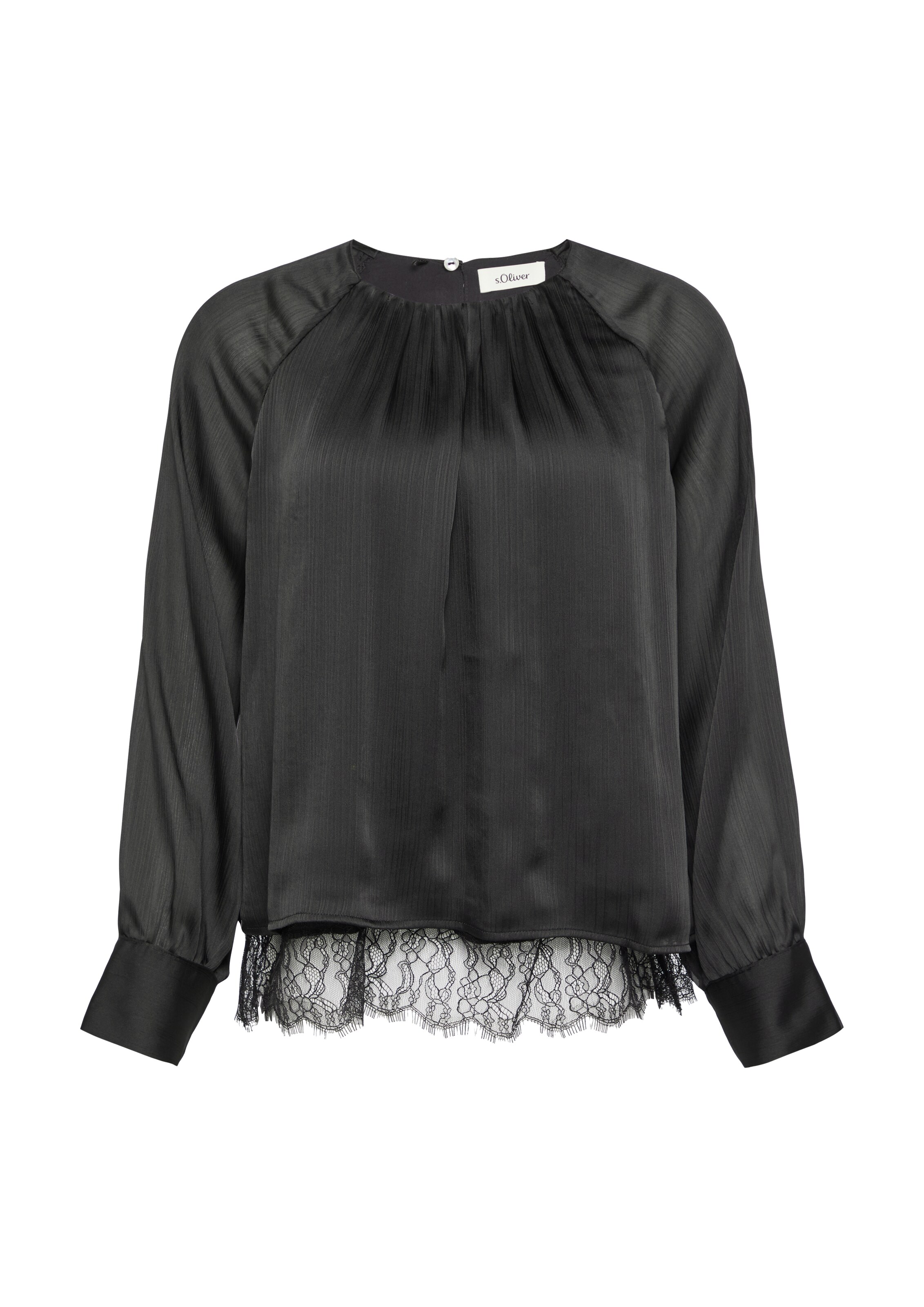 s.Oliver BLACK LABEL Bluse in Schwarz: Vorderseite