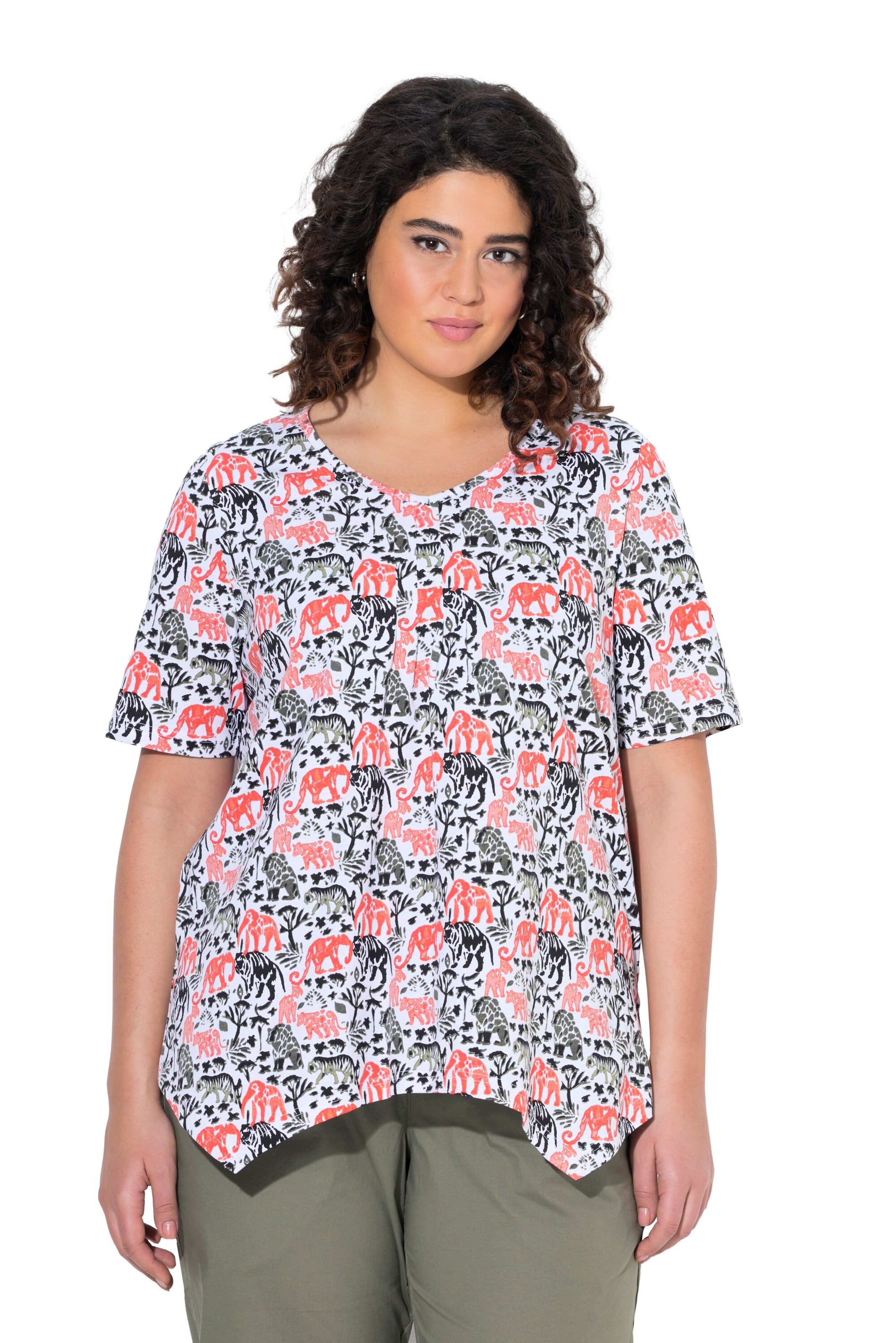 Ulla Popken Shirt in Rood: voorkant