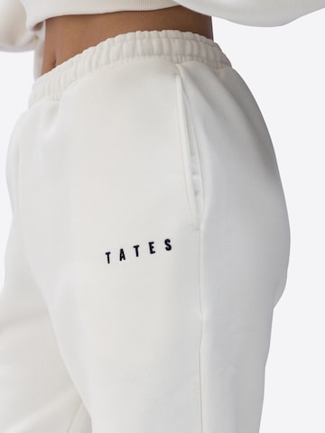 TATES Tapered Workout Pants in White