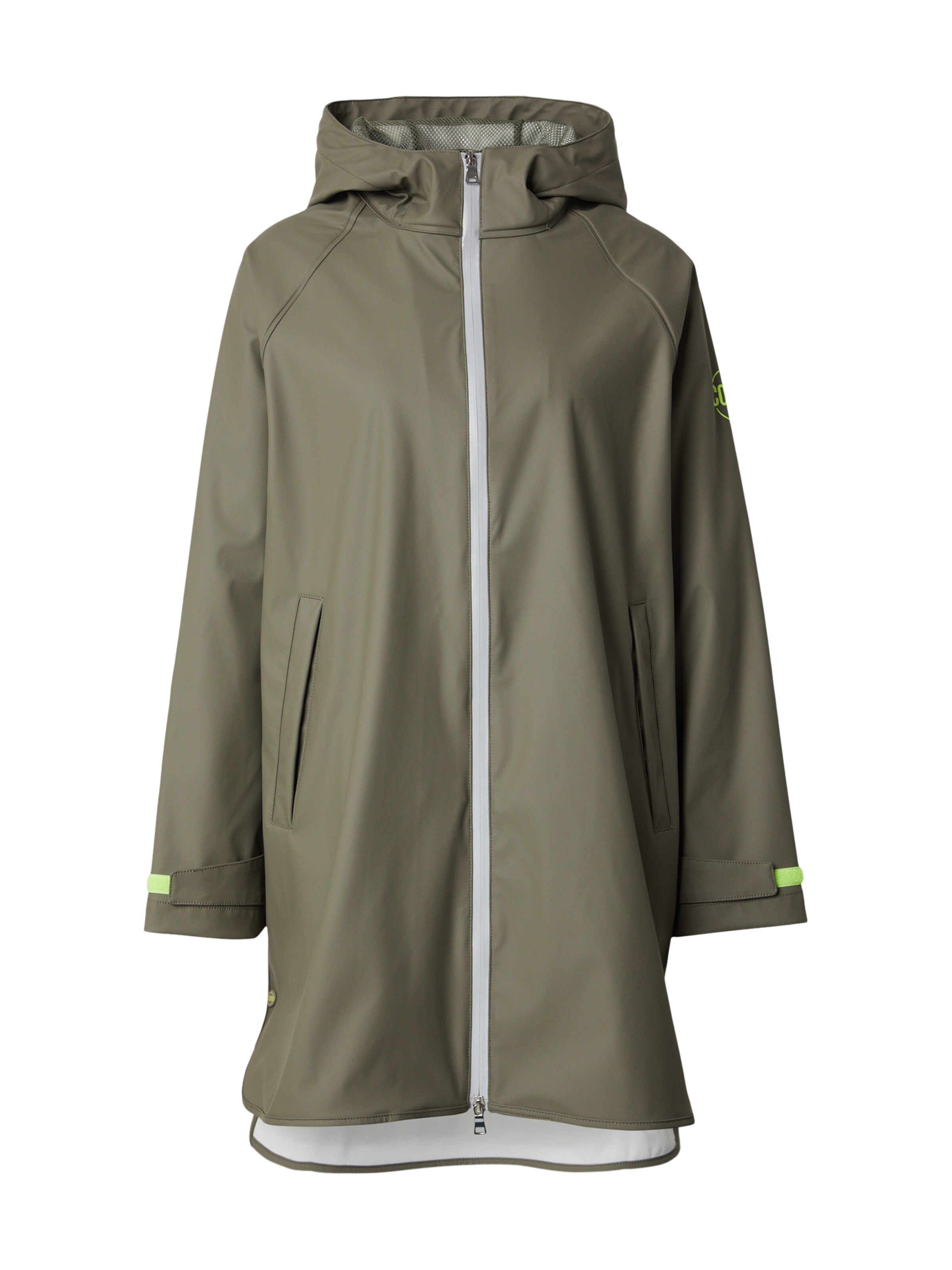 Cappotto funzionale 'MAREMMA' di No. 1 Como in verde: frontale