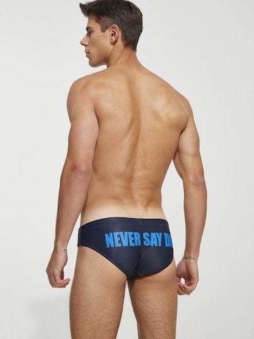 SEOBEAN Swim Trunks 'Never Say Die' in Black