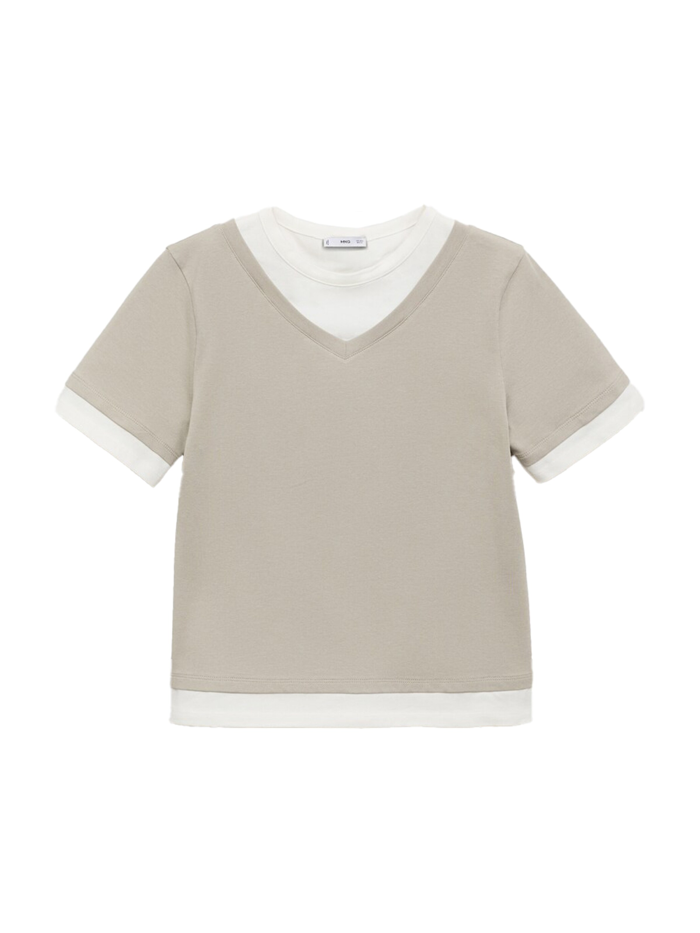 MANGO Shirt 'DOBLE' in Grijs: voorkant