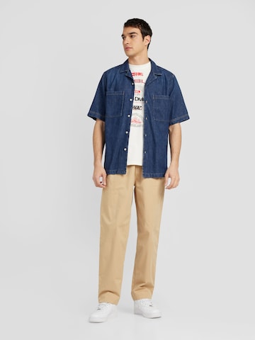 DIESEL Regular fit Button Up Shirt 'D-PAROSHORT' in Blue