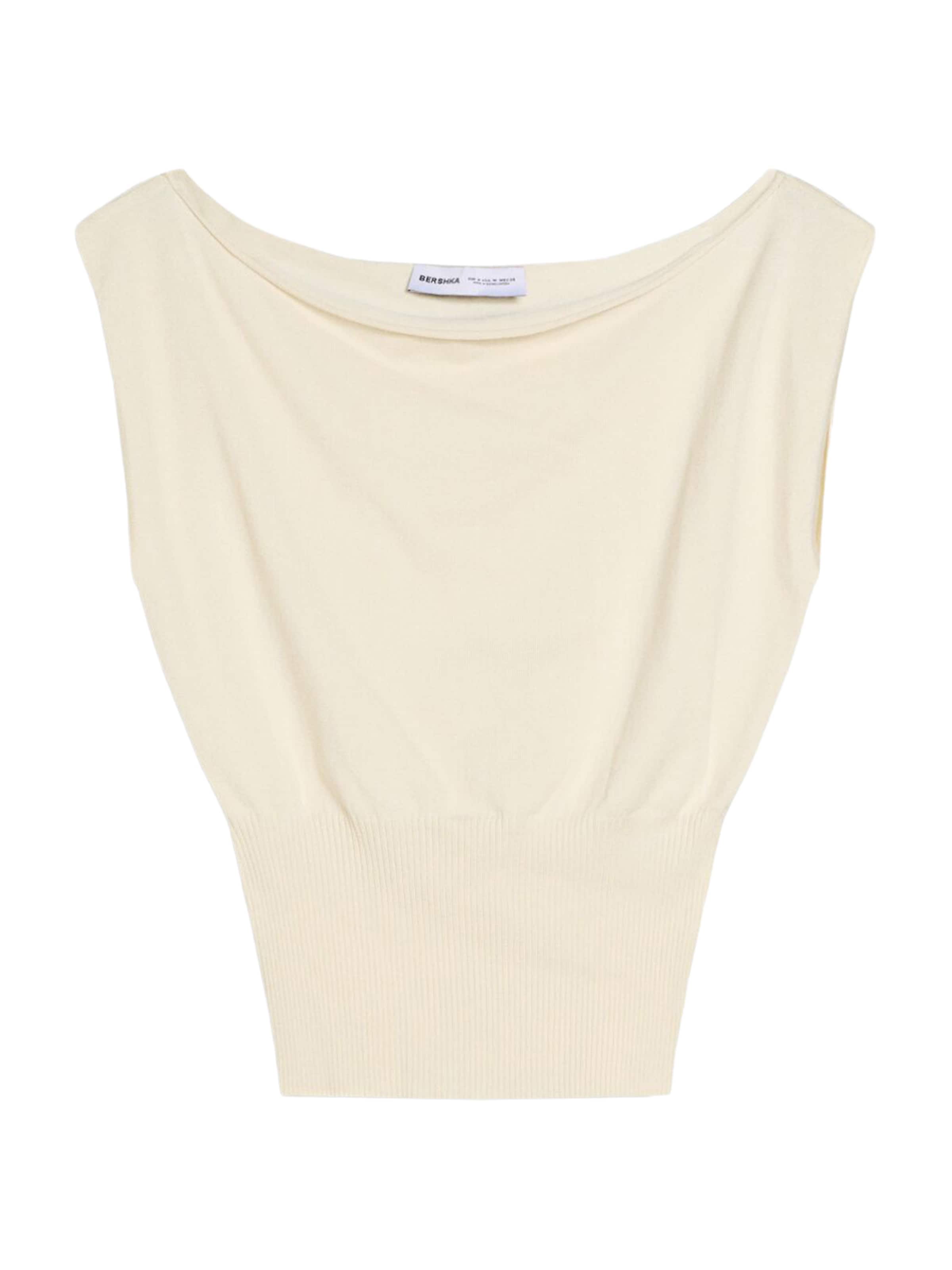 Top in maglia Bershka di colore écru, Visualizzazione prodotti