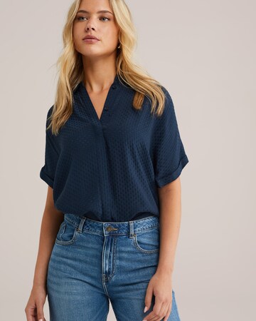 Chemisier WE Fashion en bleu : devant