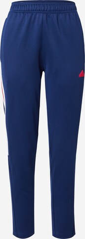 ADIDAS SPORTSWEARTapered Sportske hlače 'TIRO' - plava boja: prednji dio