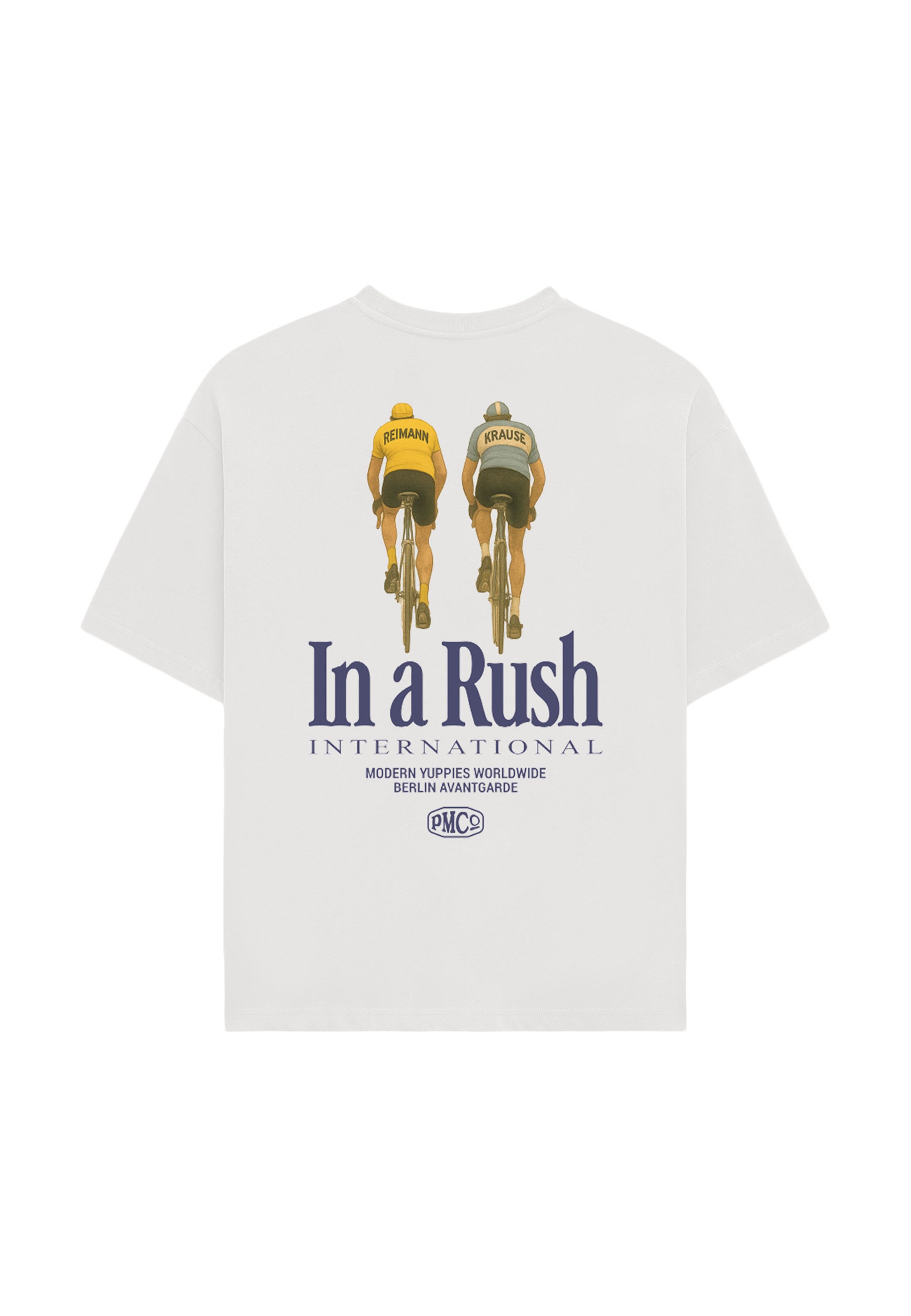 Prohibited T-Shirt 'Cyclists' en marine / jaune / noir / blanc, Vue avec produit