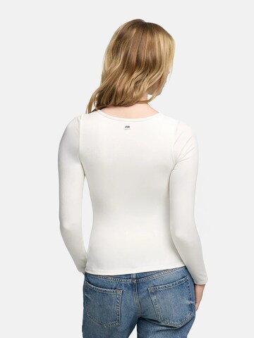 cfab (formerly creamy fabrics) Top 'Cotton Long Sleeve mit integriertem Wireless Bra'‌‌‌ in Weiß