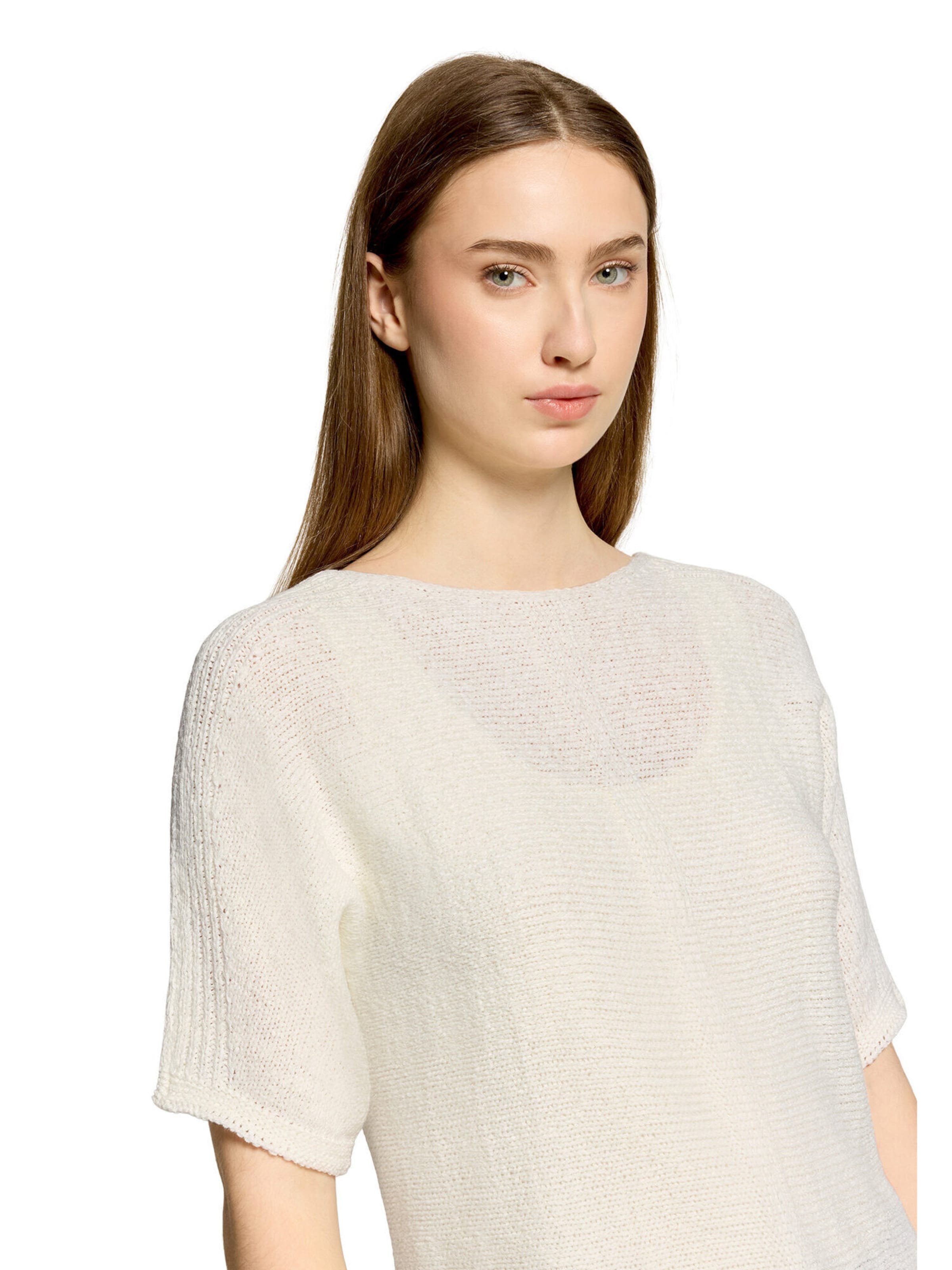 Betty Barclay Strickpullover kurzarm in Weiß