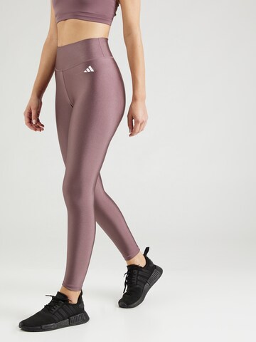 ADIDAS PERFORMANCESkinny Sportske hlače 'ESS' - smeđa boja