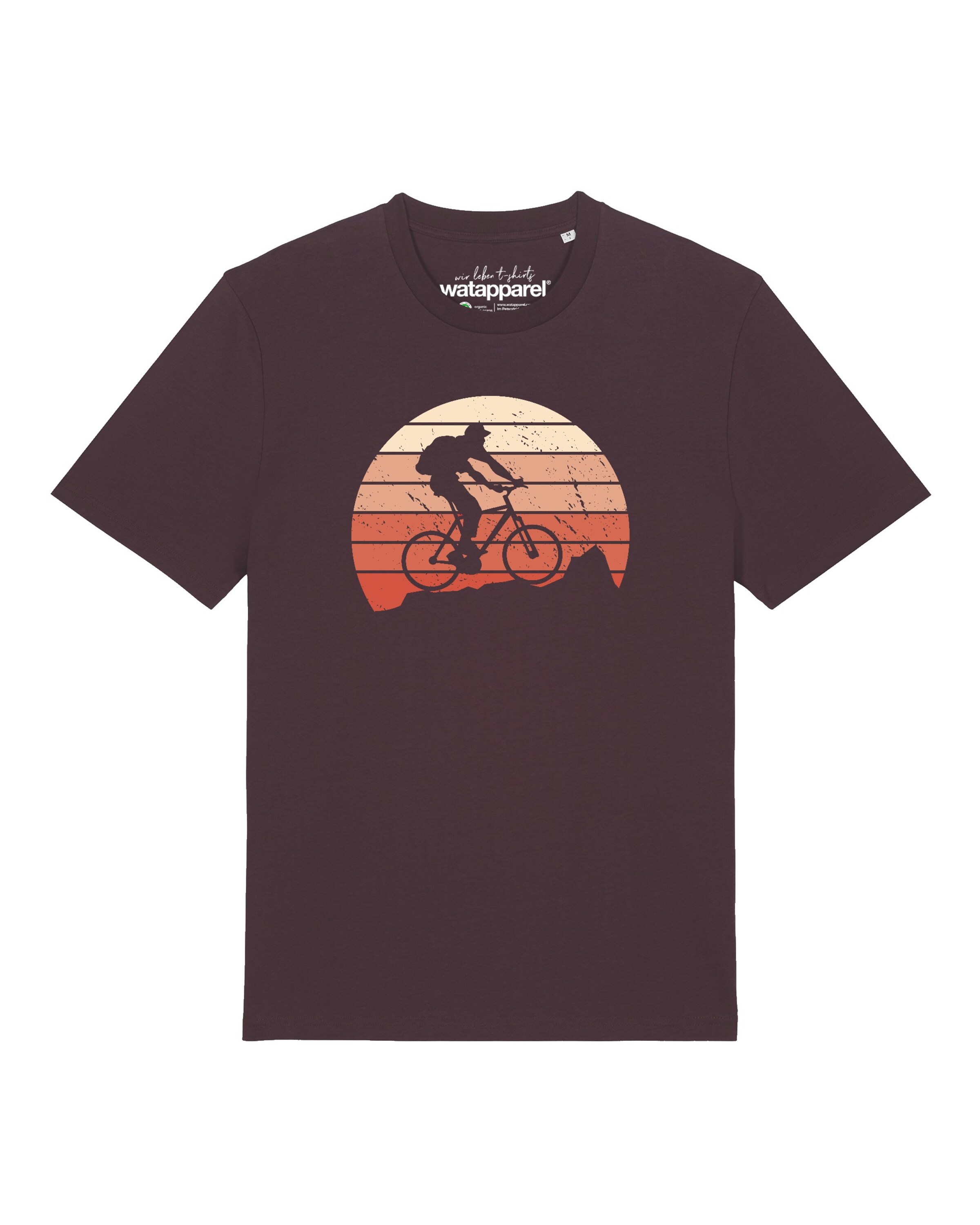 T-Shirt 'Mountainbike Silhouette' Watapparel en rouge : devant