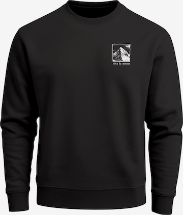 Neverless Sweatshirt 'viva la monte' in Schwarz: Vorderseite