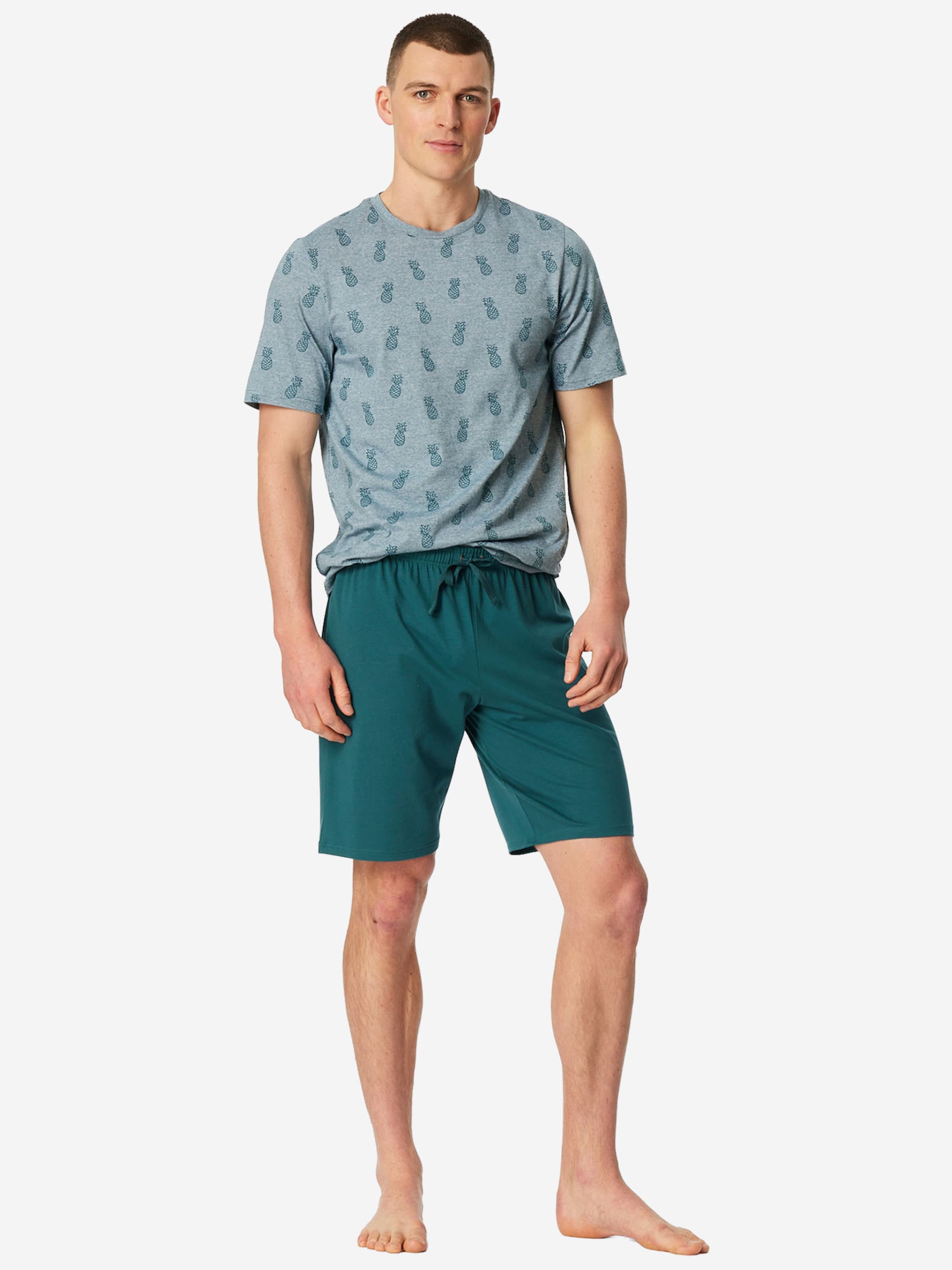 Pyjama court ' 95/5 Originals ' SCHIESSER en bleu : devant