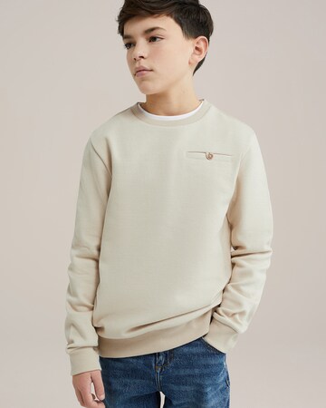 WE Fashion Sweatshirt in Beige: front