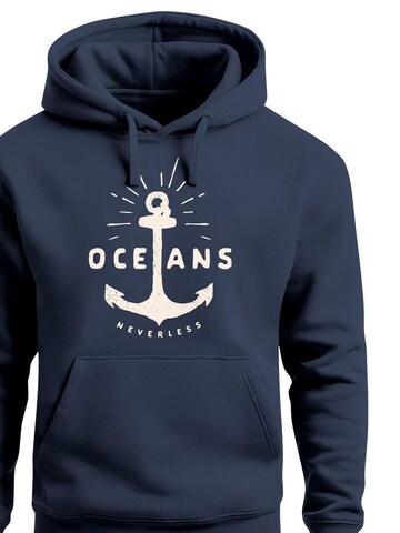 Neverless Sweatshirt 'Oceans Anker' in Blue