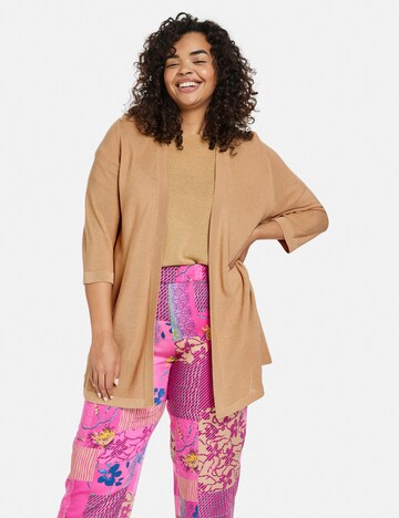 SAMOON Strickjacke in Beige: Vorderseite