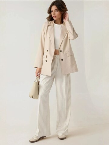 Hiccup Wide leg Pleated Pants in Beige